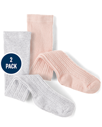 bébé et tout-petit, fille tricot câblé Collants 2-Pack