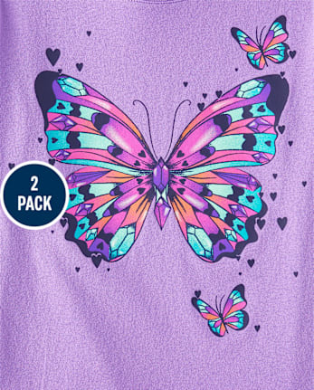 Girls Animal Graphic Tee 2-Pack