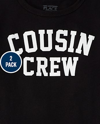 Baby And Toddler Boys Cousin Crew Graphic Tee 2-Pack - MULTI CLR