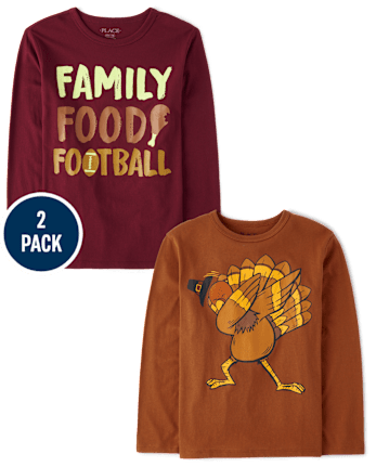 Boys Thanksgiving Graphic Tee 2-Pack