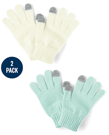 Guantes para mensajes de texto unisex para niños, paquete de 2