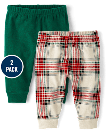 Baby Boys Mix And Match Plaid Pants 2 Pack CLASSICRED The Children s Place