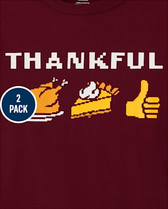 Boys Thanksgiving Graphic Tee 2-Pack