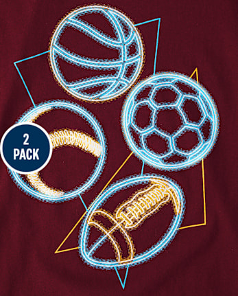 Boys Sports Graphic Tee 2-Pack
