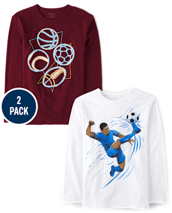 Boys Sports Graphic Tee 2-Pack
