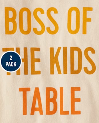 Baby And Toddler Boys Thanksgiving Graphic Tee 2-Pack