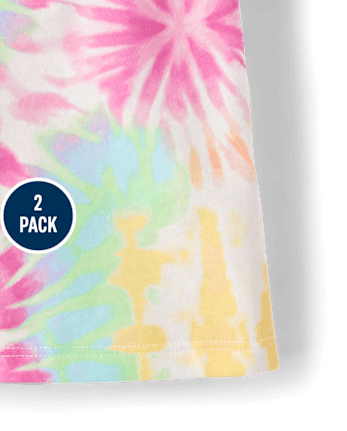 Toddler Girls Print Cross Back Top 2-Pack