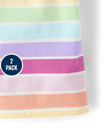 Lot de 2 hauts imprimés à dos croisé pour petites filles