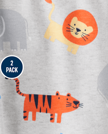 Baby Boys Animal Pants 2-Pack