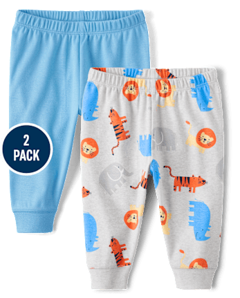 Baby Boys Animal Pants 2-Pack