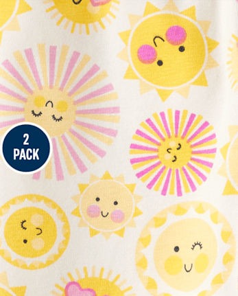 Baby Girls Sun Ruffle Leggings 2-Pack