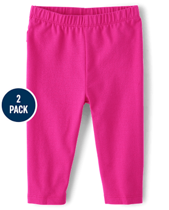 Baby Girls Ruffle Leggings 2-Pack