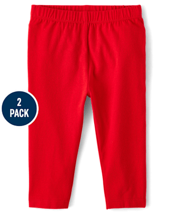 Lot de 2 leggings à volants vichy pour bébé fille
