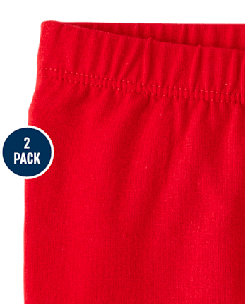 Baby Girls Gingham Ruffle Leggings 2-Pack