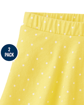 Lot de 2 jupes-shorts imprimées pour petites filles