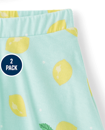 Lot de 2 jupes-shorts imprimées pour petites filles