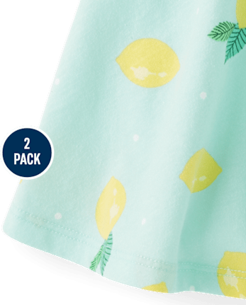 Lot de 2 jupes-shorts imprimées pour petites filles