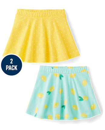Toddler Girls Print Skort 2-Pack
