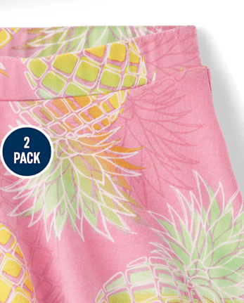 Lot de 2 jupes-shorts imprimées pour petites filles