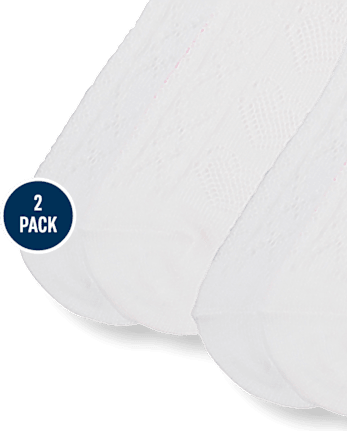 Chaussettes hautes à motif pointillier en forme de cœur pour filles (lot de 2)