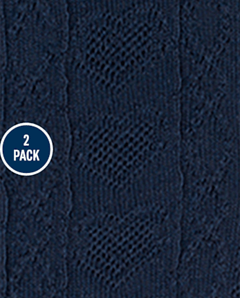 Chaussettes hautes à motif pointillier en forme de cœur pour filles (lot de 2)