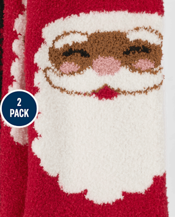 Kids Matching Family Santa Cozy Socks 2-Pack