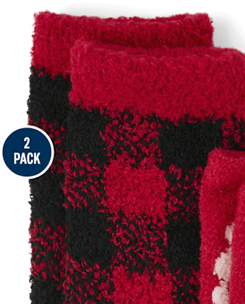 Kids Matching Family Santa Cozy Socks 2-Pack