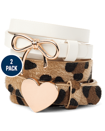 Girls Bow Belt 2-Pack