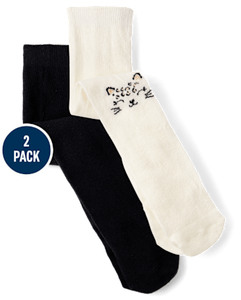 Baby Girls Cat Tights 2-Pack