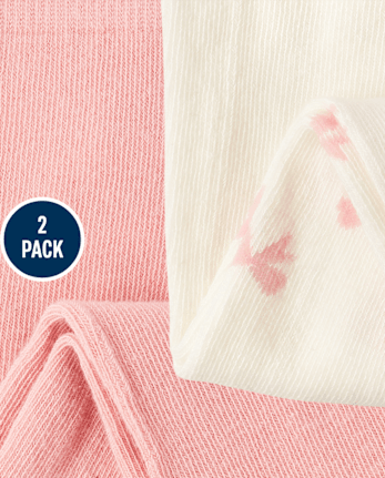 Collants à nœud pour bébé fille (lot de 2)