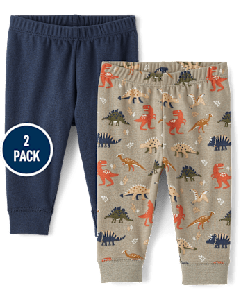 Baby Boys Dino Pants 2-Pack