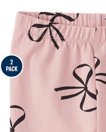 Baby Girls Bow Tutu Leggings 2-Pack