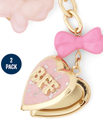 Girls BFF Charm Keychain 2-Pack
