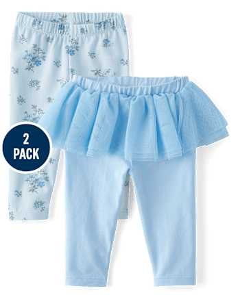 Baby Girls Floral Tutu Leggings 2-Pack