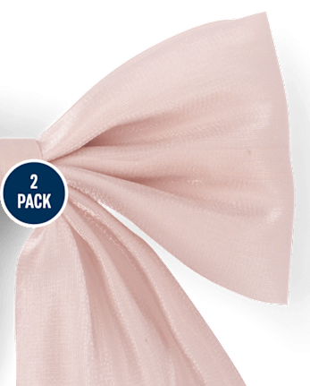 Girls Shimmer Rhinestone Bow Hair Clip 2-Pack