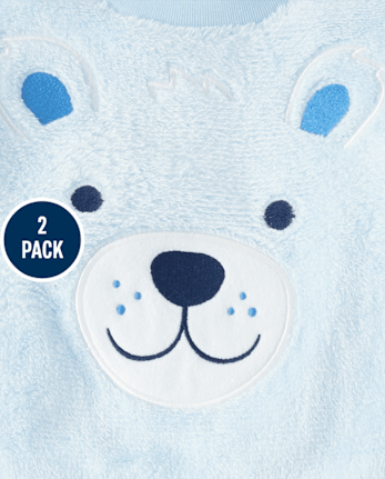 Toddler Boys Bear Cozy Socks 2-Pack