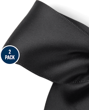 Girls Satin Rosette Bow Hair Clip 2-Pack