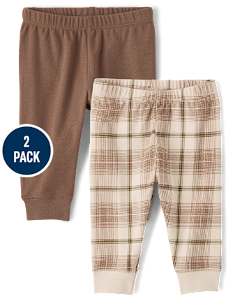 Baby Boys Plaid Pants 2-Pack