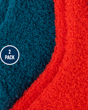 Boys Spider-Man Embroidered Cozy Socks 2-Pack