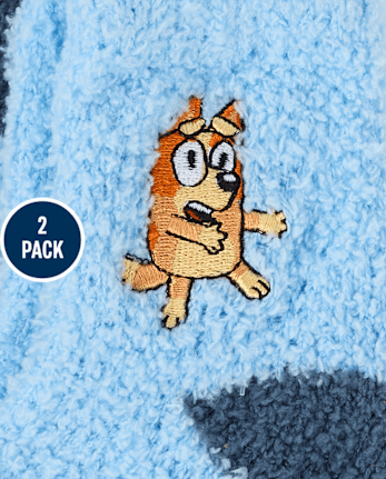 Baby And Toddler Boys Blueyâ¢ Embroidered Cozy Socks 2-Pack