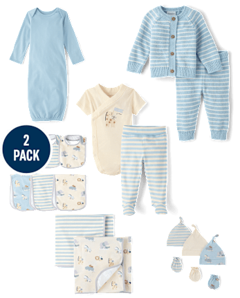 Baby Boys Animal Swaddle Blanket 2-Pack