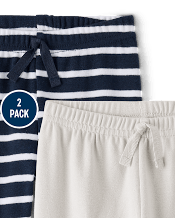 Baby Boys Striped Jogger Pants 2-Pack