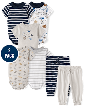 Baby Boys Striped Jogger Pants 2-Pack