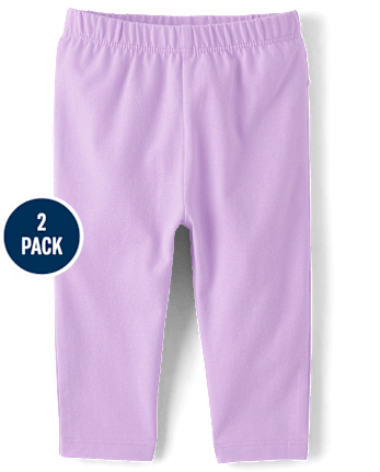 Baby Girls Unicorn Ruffle Leggings 2-Pack