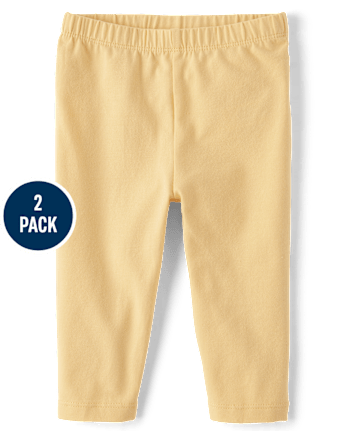 Baby Girls Floral Ruffle Leggings 2-Pack