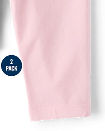 Baby Girls Bow Ruffle Leggings 2-Pack