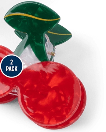 Girls Cherry Claw Clip 2-Pack