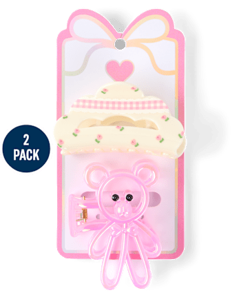 Girls Bear Claw Clip 2-Pack