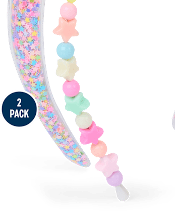 Girls Beaded Shakey Headband 2-Pack