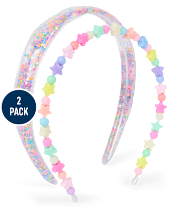 Girls Beaded Shakey Headband 2-Pack